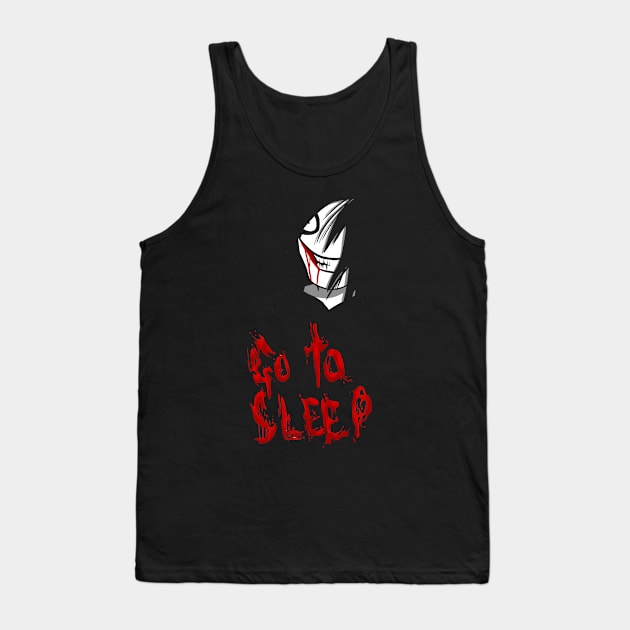 Go to sleep. black Tank Top by D0om_co0kie